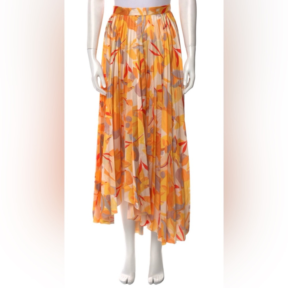 NWT Acler Vibrant Orange and Gray Maxi Skirt
